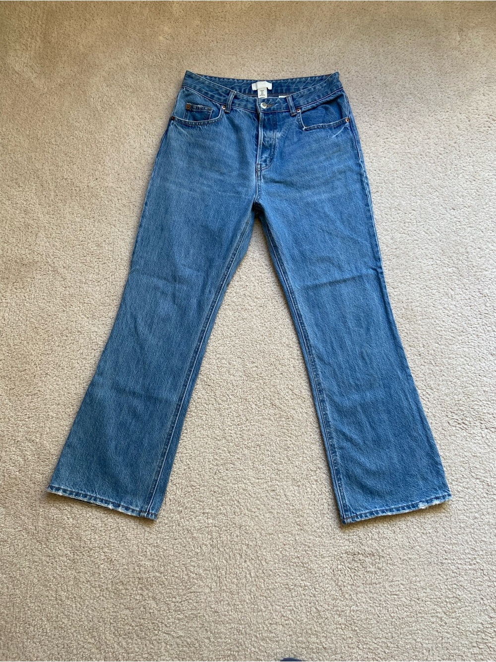 H&M Size 8 Straight Leg Blue Jeans Medium Wash Denim 100% cotton